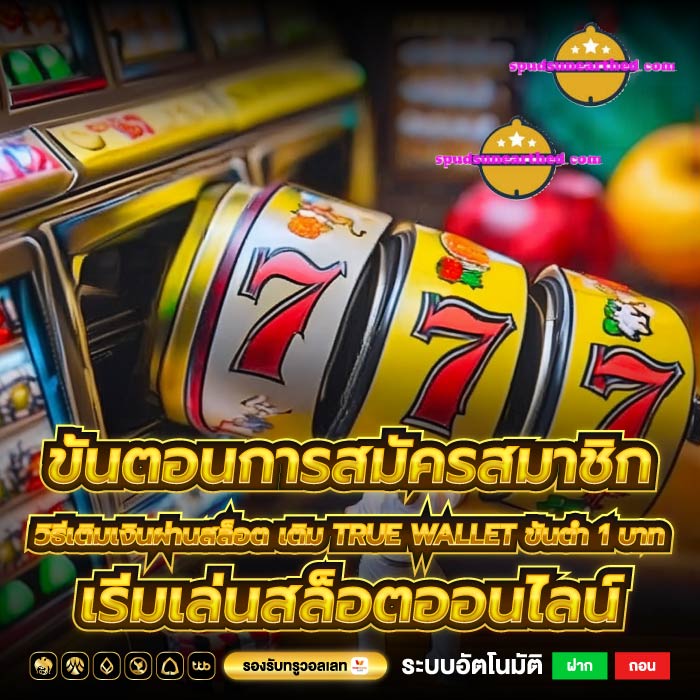 ขั้นตอนการสมัครสมาชิก วิธีเติมเงินผ่านสล็อต เติม true wallet ขั้นต่ำ 1 บาทเริ่มเล่นสล็อตออนไลน์